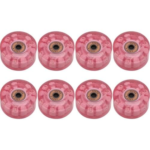 8Pcs Roller Skate Wheels with Light Kid Children Roller Skates Wheel for Indoor Outdoor Roller Skates Skateboard Parts