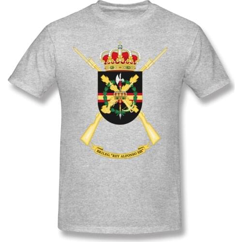 Former Coat Of Arms Of The 2nd Spanish Legion Brigade King Alfonso Mens Basic Short Sleeve T-Shirt Unique R323 Tshirt Eur Size