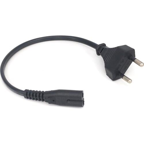 EU Power cable cord Figure 8 C7 to Euro Eu European 2 pin AC Plug power cable cord for cameras,printers,notebook etc