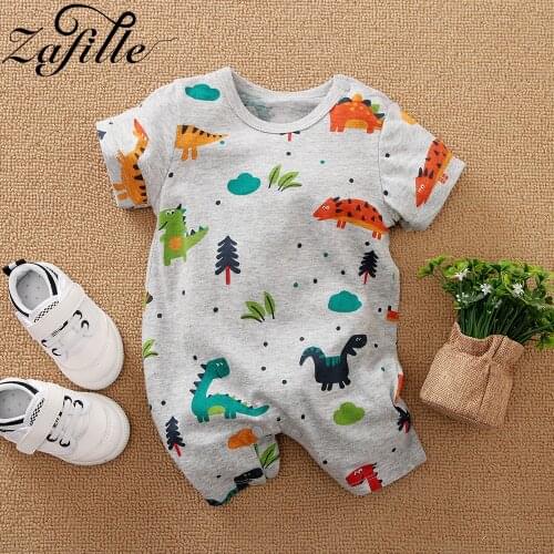 ZAFILLE Newborn Baby Boy Clothes Cute Dinosaur Costume Cartoon Babys Rompers Summer Boy Baby Sleepwear For Newborns Pajamas