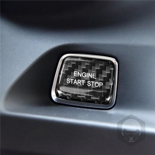 Carbon Fiber Car Engine Start Button Sticker Car Decoration Accessories Compatible for Bumblebee Chevrolet Camaro 2017-2018