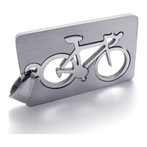 Stainless Steel Bicycle Pendant Necklace Mens Necklace Bicycle Hand Party Jewelry Tourist Car Friends Memorial Gift