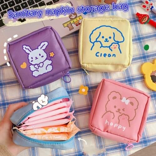 2021 New Kawaii Bear Storage Bag Korea Ins Cute Puppy Makeup Nupkin Bag Large Capacity Coin Purse Key Sundries Storage Bags