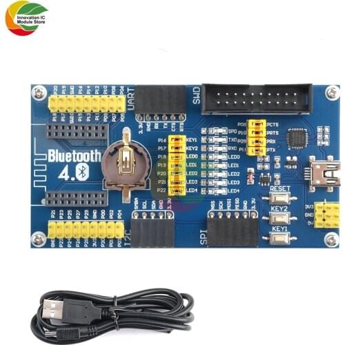 Ziqqucu nRF51822 BLE4.0 Bluetooth 4.0 Evaluation Board Programmer Development Board Mini USB Interface for Arduino STM32