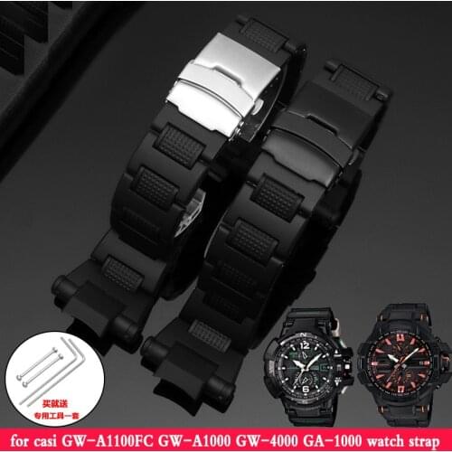 Plastic Wathband For GW-A1100FC GW-A1000 GW-4000 GA-1000 Watch Strap Watches Bracelet Mens Sport Wristwatches Band