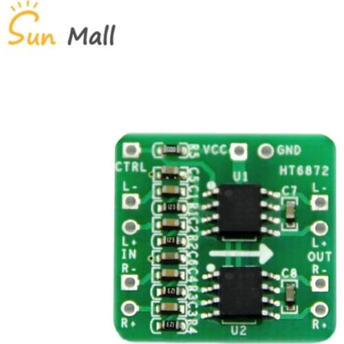 2x3W HT6872 Differential Amplifier Board Digital Class D Audio Amplifier Module Differential Input 3.6-6.5V