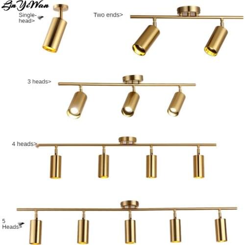 Nordic aluminum surface mounted rail led downlight living room corridor background wall clothing store cloakroom ceiling lamp