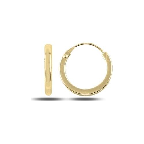 Silver 925 Sterling 12mm Simple Ring Earrings