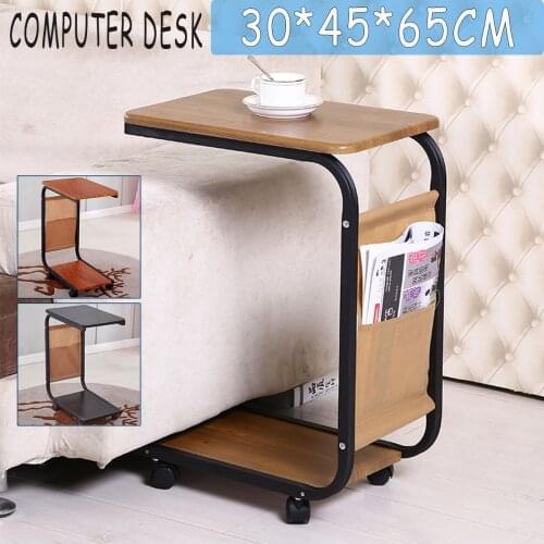 3 Colors Removable Laptop Desk Stand Laptop Table Simple Style Computer Desk Computer Desk Wheel Sofa Bed Tray 30*45*65cm