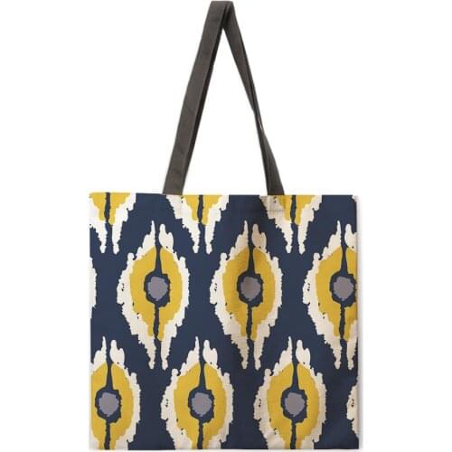 Graffiti geometric printing bag casual handbag lady shoulder bag fashion beach bag foldable shopping bag