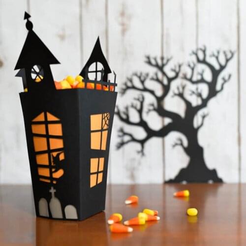 Beautiful Halloween House castle Metal Cutting Dies Craft Stamps die Cut Embossing Card Make Stencil