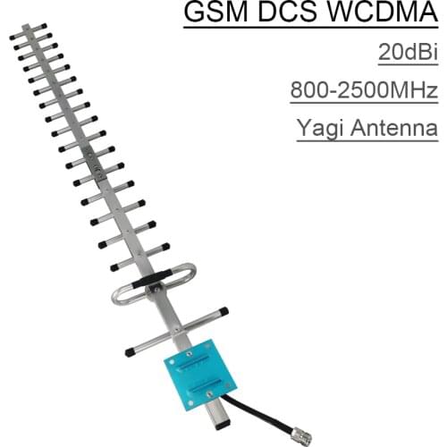 20dBi 2G 3G 4G Yagi External Antenna 800-2500 MHz For Cellphone Signal Booster Amplifier Repeater GSM UMTS LTE 18 Unit Outdoor