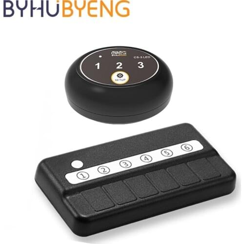 BYHUBYENG Oficina Sound System Klantenservice Contact Touch Buttons Service A Table Campana De Llamada Wireless Transmitter