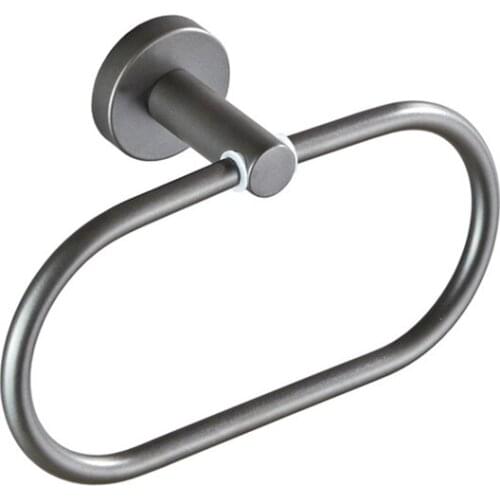 1pc New Brass Gray Towel Ring chrome Bathroom accessories Decoration Elegant oval style