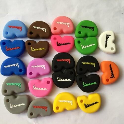 22pcs/Lot Cover Silica Gel Case For VESPA LX GTS GTV GT 125 250 300 Piaggio New Fly 3vte 125 Key Protector Silicone Holder
