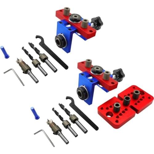 3 in 1 Woodworking Pocket Hole Drill Guide Locator Auxiliary Positioning Puncher