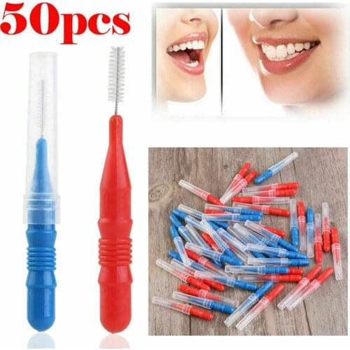 50pcs Tooth Floss Oral Hygiene Dental Floss Soft Interdental Brush Toothpick Healthy Size Wire 2.5mm / 3mm For Teeth Cleaning
