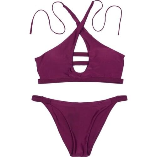 Bikini 2018 Women Sexy Cross Strap Bandage Bikini Set Hollow Out Swimsuit Triangle Swimwear Bathing Suit Women Maillot De Bain