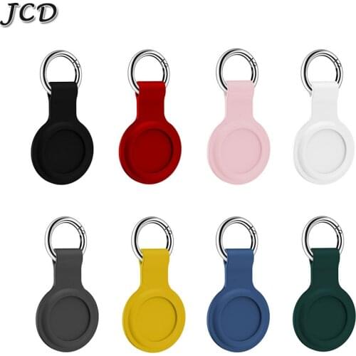 JCD For Apple Airtags Liquid Silicone Protective Sleeve For Apple Locator Tracker Anti-lost Device Keychain Protective Sleeve