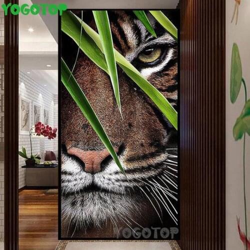 Square round Large size Domineering tiger diamond painting Embroidery diy 5d cross stitch mosaic Pack diamond tools art YY4964