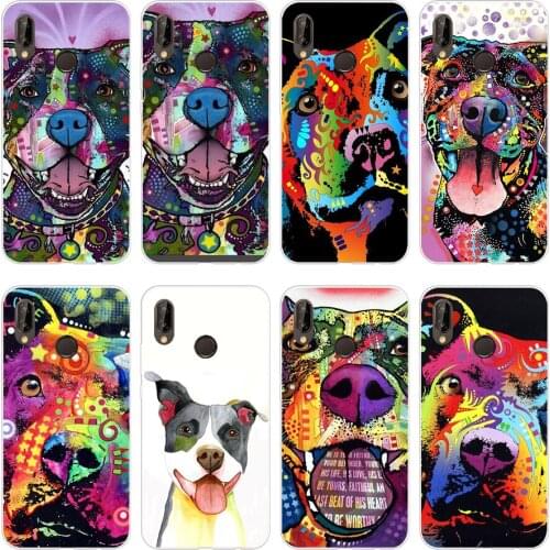 74H Pitbull Soft Silicone Tpu Cover Case for huawei Nova 3 3i p smart
