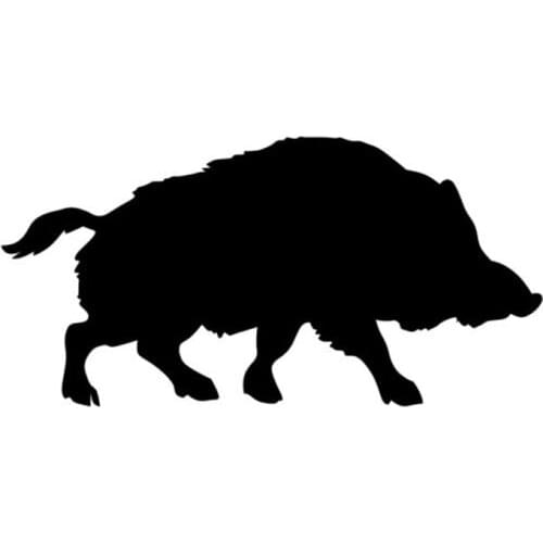Dawasaru Wild Boar Pig Car Sticker Personalized Sunscreen Decal Laptop Truck Motorcycle Auto Accessories Decoration PVC,15cm*7cm