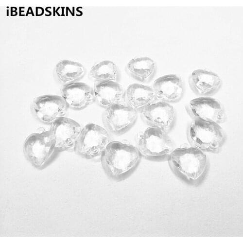 New arrival! 21x18mm 420pcs Acrylic Clear color Heart shape beads for Necklace,Earrings parts,hand Made Jewelry DIY