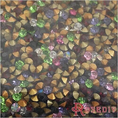 Wholesale 4.7mm/5.1mm/5.5mm/5.7mm/6mm/6.1mm Mix Colours Round Point back Glass Rhinestone Diy Beads 20pcs (JM5567)