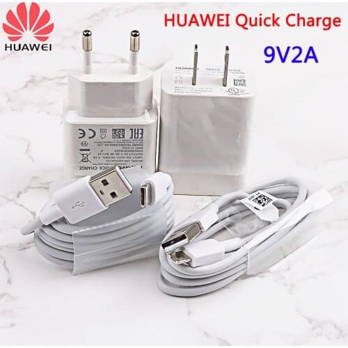 Huawei Original Charger 5V2A 9V2A Power Adaptor Micro Type-C Data Cable For P6 P7 P8 P9 P10 lite Mate 10 lite Honor 5A 5C 6X 7X