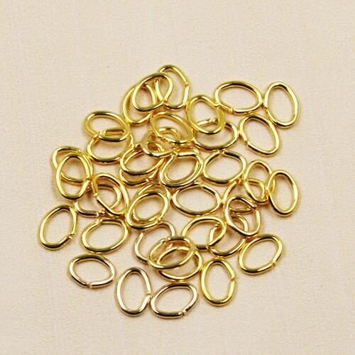 Approx 9000pcs/lot Golden Open Jump Ring 4*5MM Metal Jewelry Fingdings , Yiwu