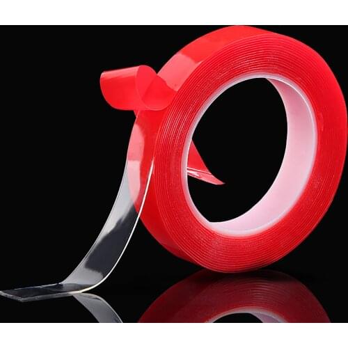 1Pcs Strong Transparent Double Sided Tape Waterproof Self Adhesive Acrylic Tape Poster Hook Fixed Width 5-50mm