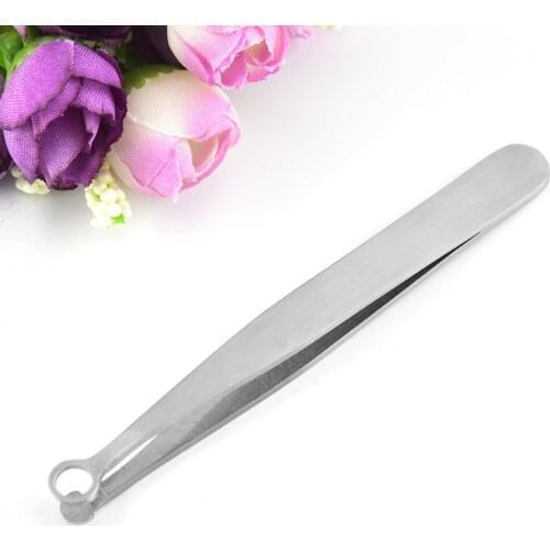 Universal Nose Hair Trimming Tweezers Painless Round No Battery Tweezer Perfectly Steel Nose Hair Removal Mini Tweezer