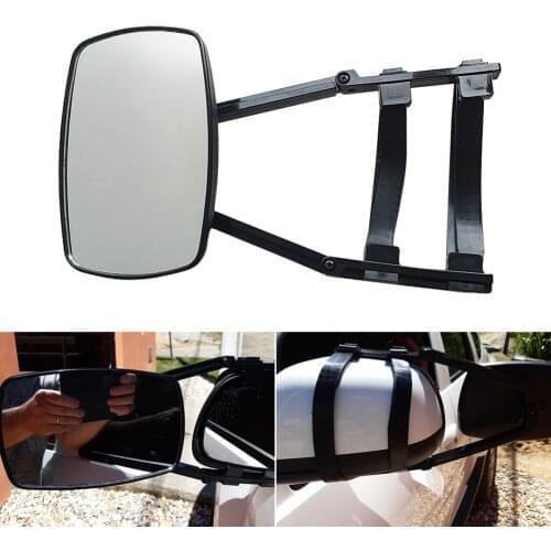 Rearview Mirror Clip On Towing Mirror Trailer Rearview Mirror Extension Adjustable Blindspot Flat Mirror Side Wing Car Supplies