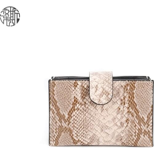 Zenos High Level Womens Leather Credit Cards Holder Snake Skin Pattern Purse Card Case Protection Man Coins Leather Case Cover