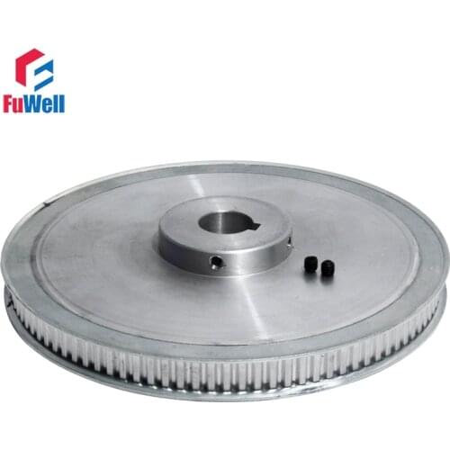 XL-100T Timing Pulley with Keyway Toothed Belt Pulley 11mm Belt Width 20mm Bore Aluminum Alloy 100Teeth XL Gear Pulley