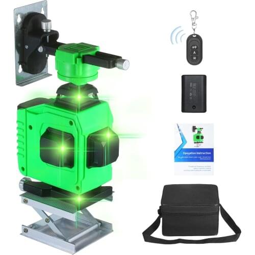 16 Lines Laser Level Instrument 4×360° Green Beam Self Leveling Laser Level Tool Horizontal Vertical Cross Line Laser Level IP54