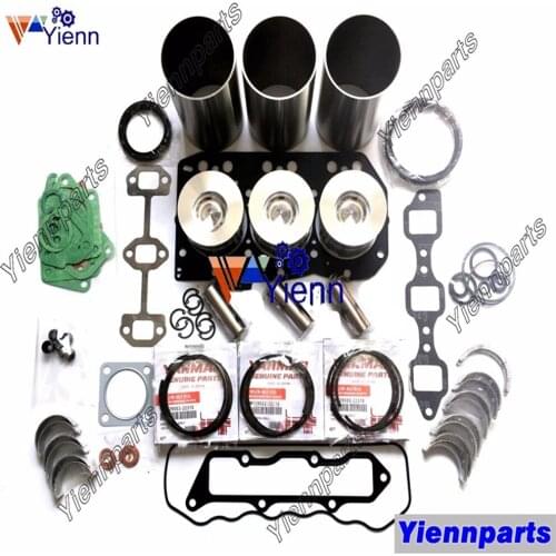 3TN82 3TN82-RJK 3TN82E-NC 3TN82E-MD 3TN82E-RK 3TN82E-SP Overhaul Rebuild Kit With Liner Piston For Yanmar Engine Repair Parts