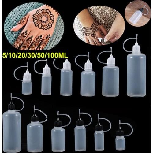 5/10/20/30/50/100ML 5pcs Multifunctional Needle Tip Glue Applicator Bottles for DIY Paper Quilling Scrapbooking Paper Craft Tool