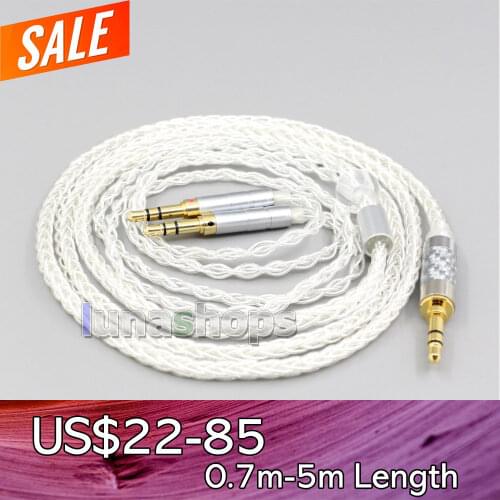 LN006995 8 Core Silver Plated OCC Earphone Cable For Focal Clear Elear Elex Elegia Stellia earphone headset