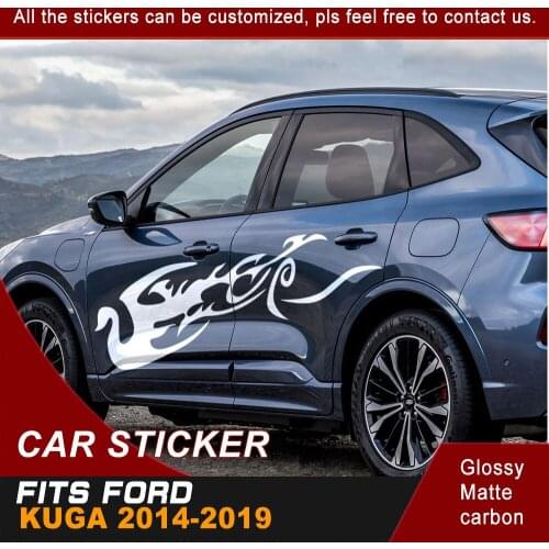 For Ford Kuga 2014 2015 2016 2017 2018 2019 Car Sticker Side Body Splashing Mud Graphic Vinyl Cool Car Decals Car Decor