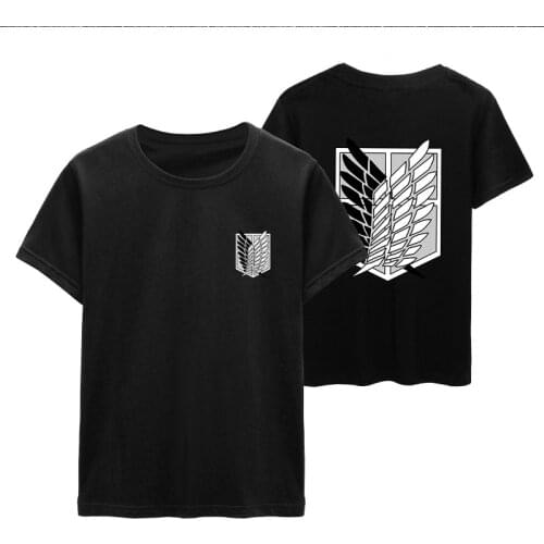 1 PC Attack On Titans White T-Shirt Print Icon Anime Cosplay Costumes 8 Styles Women Men Summer Short Sleeves Shirt Wholesale