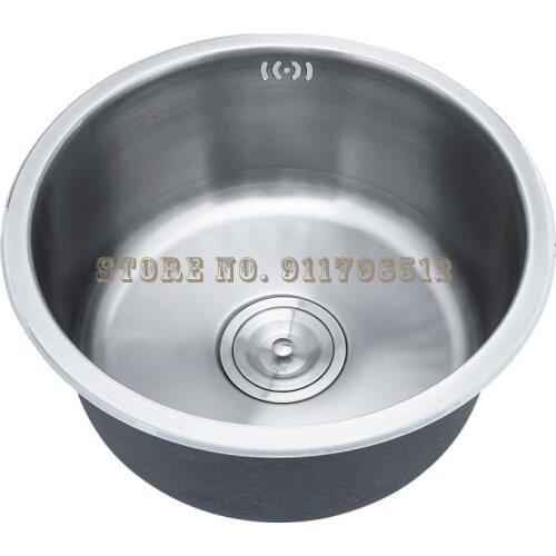304 Stainless Steel Round Sink, Mini Single Sink, Bar Sink, Balcony Sink, Kitchen Sink, Single Sink