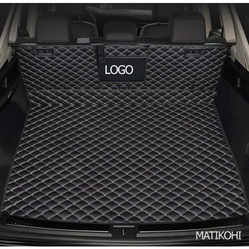 MATIKOHI leather car trunk mats for Volkswagen vw Touareg 2008-2021 years cargo liner accessories interior boot