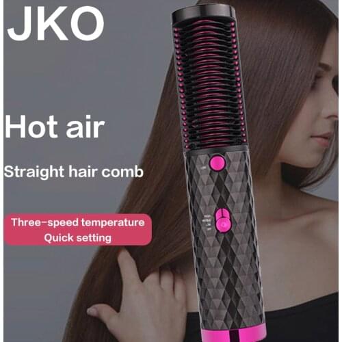 Multifunctional Hot Air Comb Curler Automatic Hair Straightener Hair Dryer Professional Magic Styling Tool Comb Hot Air Comb