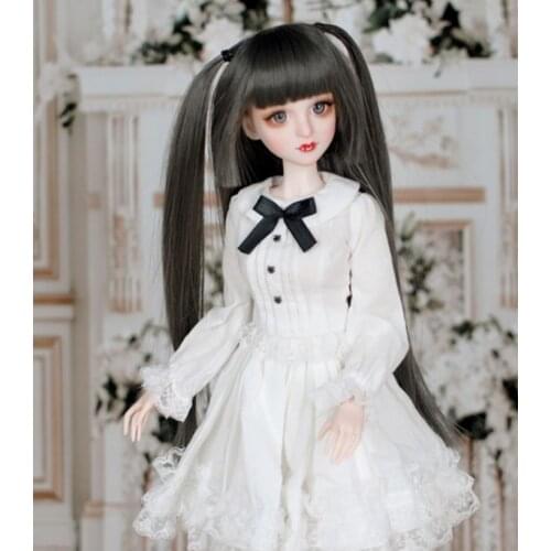 Fashion female 1/4 BJD Doll 45cm doll in white dress Plastic joint movable doll