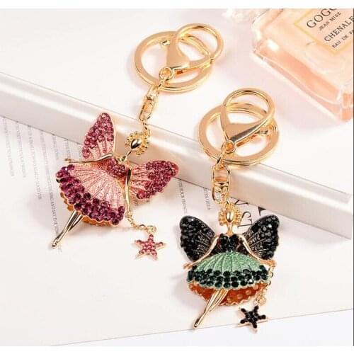 Fashion Creative Angel KeyChain Girls Bag Ornaments Car Exquisite Gift Birthday Gift Party Favors Brand New