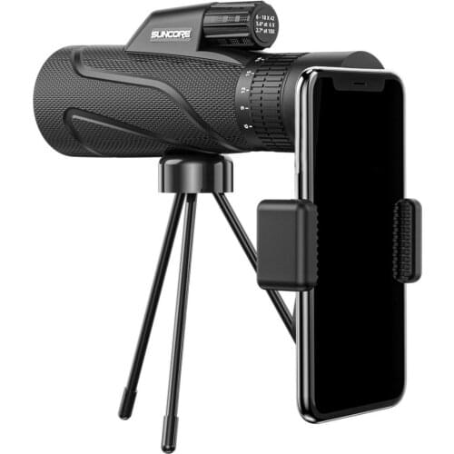 Monocular Telescope 12x42 High Definition Optional Tripod Waterproof Smartphone Holder Hiking Camping Concert Telescope