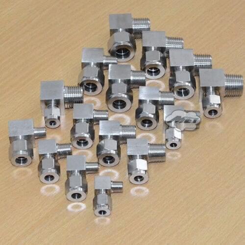 New 3/8" NPT To 10mm Compression Male Elbow Double Ferrule Stainless Steel 304 Fittings