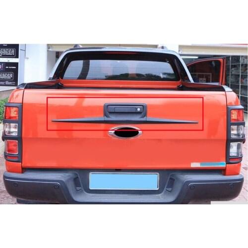 Suitable for ranger 2017 accessories black tailgate trim for ford ranger T6 T7 2012 2013 2014 2015 2016 car styling rangers trim