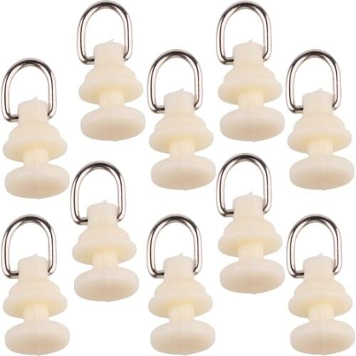 20mm/15mm DRAPERY Traverse CURTAIN ROD Carrier SLIDES Rail Hooks 20Pcs/Pack